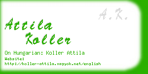 attila koller business card